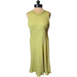 Talbots Green Silk Dress NWT 6P